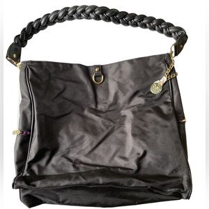 OPI black nylon shoulder bag